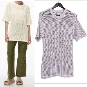 TNA Ponderosa Crochet Knit T-Shirt - Size XS